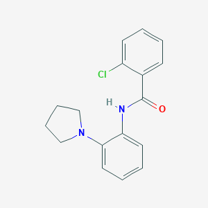 molecular formula C17H17ClN2O B244879 2-chloro-N-(2-pyrrolidin-1-ylphenyl)benzamide 