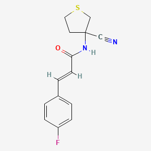 (E)-N-(3-cyanothiolan-3-yl)-3-(4-fluorophenyl)prop-2-enamide