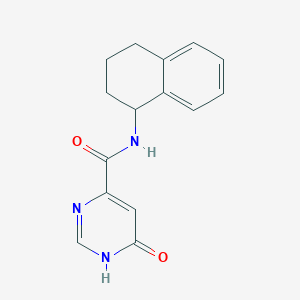 molecular formula C15H15N3O2 B2448795 6-hydroxy-N-(1,2,3,4-tetrahydronaphthalen-1-yl)pyrimidine-4-carboxamide CAS No. 2034281-32-6