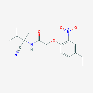 molecular formula C16H21N3O4 B2448796 N-(1-cyano-1,2-dimethylpropyl)-2-(4-ethyl-2-nitrophenoxy)acetamide CAS No. 1375222-11-9