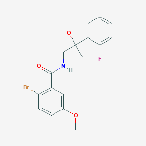 molecular formula C18H19BrFNO3 B2448797 2-溴-N-(2-(2-氟苯基)-2-甲氧基丙基)-5-甲氧基苯甲酰胺 CAS No. 1796950-95-2