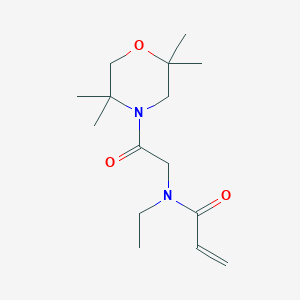molecular formula C15H26N2O3 B2448802 N-Ethyl-N-[2-oxo-2-(2,2,5,5-tetramethylmorpholin-4-yl)ethyl]prop-2-enamide CAS No. 2361895-61-4
