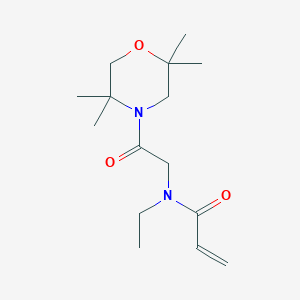 B2448802 N-Ethyl-N-[2-oxo-2-(2,2,5,5-tetramethylmorpholin-4-yl)ethyl]prop-2-enamide CAS No. 2361895-61-4