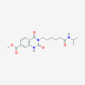 molecular formula C19H25N3O5 B2448809 Methyl 3-[6-(isopropylamino)-6-oxohexyl]-2,4-dioxo-1,2,3,4-tetrahydroquinazoline-7-carboxylate CAS No. 896385-17-4