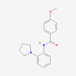molecular formula C18H20N2O2 B244881 4-methoxy-N-(2-pyrrolidin-1-ylphenyl)benzamide 