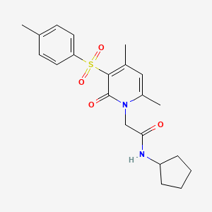 N-cyclopentyl-2-(4,6-dimethyl-2-oxo-3-tosylpyridin-1(2H)-yl)acetamide
