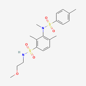 N-(2-methoxyethyl)-2,4-dimethyl-3-(N-methyl4-methylbenzenesulfonamido)benzene-1-sulfonamide