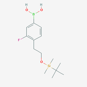 molecular formula C14H24BFO3Si B2448834 4-[2-(tert-Butyldimethylsilyloxy)ethyl]-3-fluorophenylboronic acid CAS No. 2377606-02-3