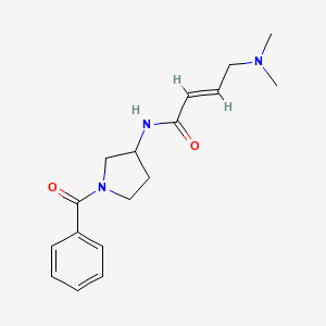 (E)-N-(1-Benzoylpyrrolidin-3-yl)-4-(dimethylamino)but-2-enamide