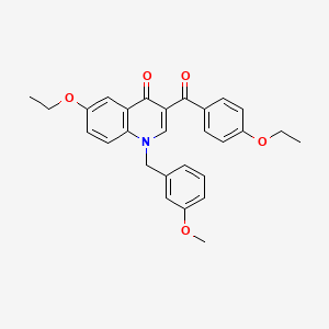 6-ethoxy-3-(4-ethoxybenzoyl)-1-[(3-methoxyphenyl)methyl]-1,4-dihydroquinolin-4-one