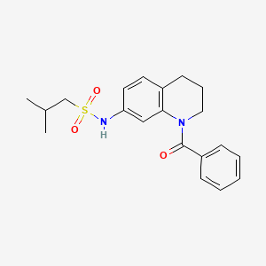 N-(1-benzoyl-1,2,3,4-tetrahydroquinolin-7-yl)-2-methylpropane-1-sulfonamide