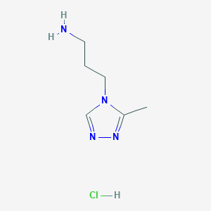 3-(3-Methyl-1,2,4-triazol-4-yl)propan-1-amine;hydrochloride