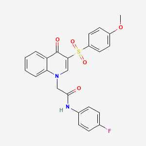 N-(4-fluorophenyl)-2-[3-(4-methoxybenzenesulfonyl)-4-oxo-1,4-dihydroquinolin-1-yl]acetamide