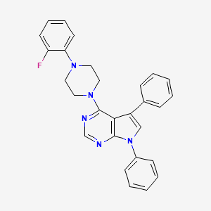 4-(4-(2-fluorophenyl)piperazin-1-yl)-5,7-diphenyl-7H-pyrrolo[2,3-d]pyrimidine