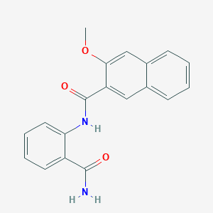 molecular formula C19H16N2O3 B244887 N-[2-(aminocarbonyl)phenyl]-3-methoxy-2-naphthamide 