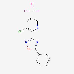 3-Chloro-2-(5-phenyl-1,2,4-oxadiazol-3-yl)-5-(trifluoromethyl)pyridine