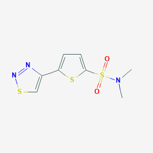 molecular formula C8H9N3O2S3 B2448884 N,N-dimethyl-5-(1,2,3-thiadiazol-4-yl)-2-thiophenesulfonamide CAS No. 320421-85-0