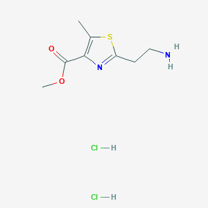 molecular formula C8H14Cl2N2O2S B2448887 盐酸甲基2-(2-氨基乙基)-5-甲基-1,3-噻唑-4-羧酸酯 CAS No. 2138106-79-1