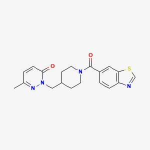 molecular formula C19H20N4O2S B2448893 2-{[1-(1,3-Benzothiazole-6-carbonyl)piperidin-4-yl]methyl}-6-methyl-2,3-dihydropyridazin-3-one CAS No. 2097858-63-2