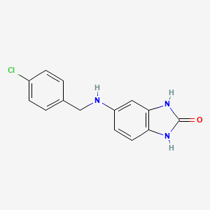 5-{[(4-chlorophenyl)methyl]amino}-2,3-dihydro-1H-1,3-benzodiazol-2-one