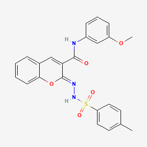 molecular formula C24H21N3O5S B2448899 (Z)-N-(3-methoxyphenyl)-2-(2-tosylhydrazono)-2H-chromene-3-carboxamide CAS No. 866348-03-0