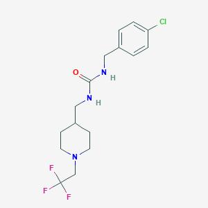 1-[(4-Chlorophenyl)methyl]-3-[[1-(2,2,2-trifluoroethyl)piperidin-4-yl]methyl]urea
