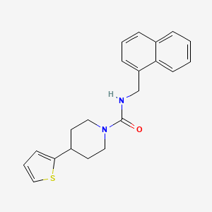 molecular formula C21H22N2OS B2448907 N-(naphthalen-1-ylmethyl)-4-(thiophen-2-yl)piperidine-1-carboxamide CAS No. 1396878-38-8