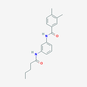molecular formula C20H24N2O2 B244891 3,4-dimethyl-N-[3-(pentanoylamino)phenyl]benzamide 