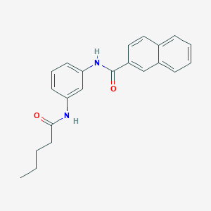 molecular formula C22H22N2O2 B244892 N-[3-(pentanoylamino)phenyl]-2-naphthamide 