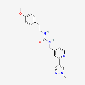 molecular formula C20H23N5O2 B2448921 1-(4-methoxyphenethyl)-3-((2-(1-methyl-1H-pyrazol-4-yl)pyridin-4-yl)methyl)urea CAS No. 2034521-77-0