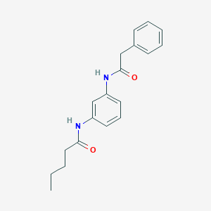 molecular formula C19H22N2O2 B244893 N-{3-[(phenylacetyl)amino]phenyl}pentanamide 