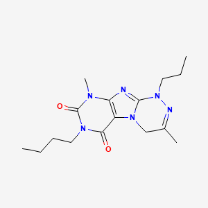 molecular formula C16H24N6O2 B2448937 7-butyl-3,9-dimethyl-1-propyl-5,7,9-trihydro-4H-1,2,4-triazino[4,3-h]purine-6, 8-dione CAS No. 923508-30-9