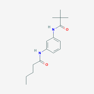 molecular formula C16H24N2O2 B244894 N-{3-[(2,2-dimethylpropanoyl)amino]phenyl}pentanamide 