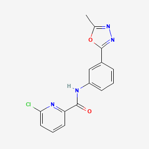 molecular formula C15H11ClN4O2 B2448941 6-Chloro-N-[3-(5-methyl-1,3,4-oxadiazol-2-yl)phenyl]pyridine-2-carboxamide CAS No. 2249265-33-4