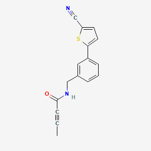 N-[[3-(5-Cyanothiophen-2-yl)phenyl]methyl]but-2-ynamide