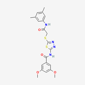 N-[5-[2-(3,5-dimethylanilino)-2-oxoethyl]sulfanyl-1,3,4-thiadiazol-2-yl]-3,5-dimethoxybenzamide