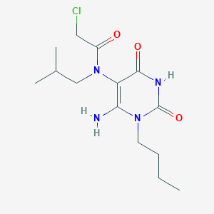 molecular formula C14H23ClN4O3 B2448954 N-(6-amino-1-butyl-2,4-dioxopyrimidin-5-yl)-2-chloro-N-(2-methylpropyl)acetamide CAS No. 561002-01-5