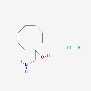 molecular formula C9H20ClNO B2448957 1-(Aminomethyl)cyclooctan-1-ol;hydrochloride CAS No. 50361-56-3