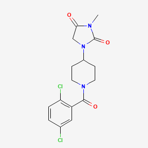molecular formula C16H17Cl2N3O3 B2448958 1-(1-(2,5-Dichlorobenzoyl)piperidin-4-yl)-3-methylimidazolidine-2,4-dione CAS No. 2177365-73-8