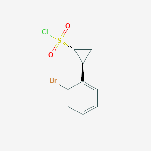 molecular formula C9H8BrClO2S B2448959 (1R,2S)-2-(2-Bromophenyl)cyclopropane-1-sulfonyl chloride CAS No. 2022680-12-0