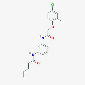 molecular formula C20H23ClN2O3 B244896 N-(3-{[(4-chloro-2-methylphenoxy)acetyl]amino}phenyl)pentanamide 