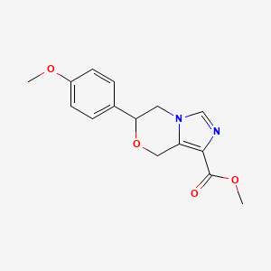methyl 6-(4-methoxyphenyl)-5,6-dihydro-8H-imidazo[5,1-c][1,4]oxazine-1-carboxylate