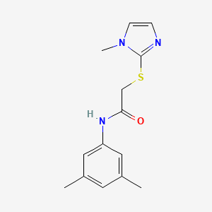 molecular formula C14H17N3OS B2448964 N-(3,5-dimethylphenyl)-2-[(1-methyl-1H-imidazol-2-yl)sulfanyl]acetamide CAS No. 298215-48-2
