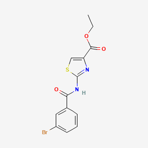 molecular formula C13H11BrN2O3S B2448966 2-(3-溴苯甲酰氨基)噻唑-4-羧酸乙酯 CAS No. 324538-43-4