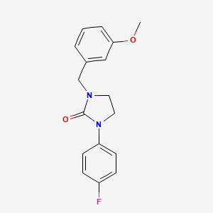 molecular formula C17H17FN2O2 B2448967 1-(4-fluorophenyl)-3-(3-methoxybenzyl)tetrahydro-2H-imidazol-2-one CAS No. 866149-39-5