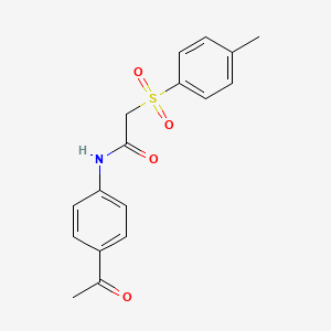 molecular formula C17H17NO4S B2448978 N-(4-acetylphenyl)-2-tosylacetamide CAS No. 881797-69-9