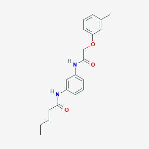 molecular formula C20H24N2O3 B244898 N-(3-{[2-(3-methylphenoxy)acetyl]amino}phenyl)pentanamide 