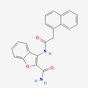 molecular formula C21H16N2O3 B2448983 3-(2-(Naphthalen-1-yl)acetamido)benzofuran-2-carboxamide CAS No. 477511-70-9