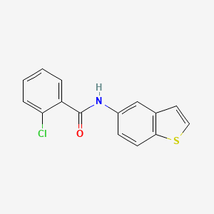 molecular formula C15H10ClNOS B2448989 N-(1-benzothiophen-5-yl)-2-chlorobenzamide CAS No. 477539-53-0
