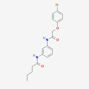 molecular formula C19H21BrN2O3 B244899 N-(3-{[(4-bromophenoxy)acetyl]amino}phenyl)pentanamide 